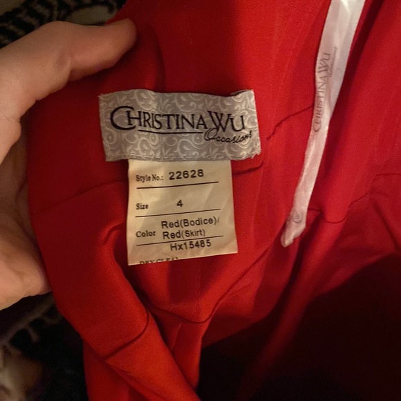 Beautiful Red Lacey dress. Size 4, could also fit a size 5. - Picture 2 of 4